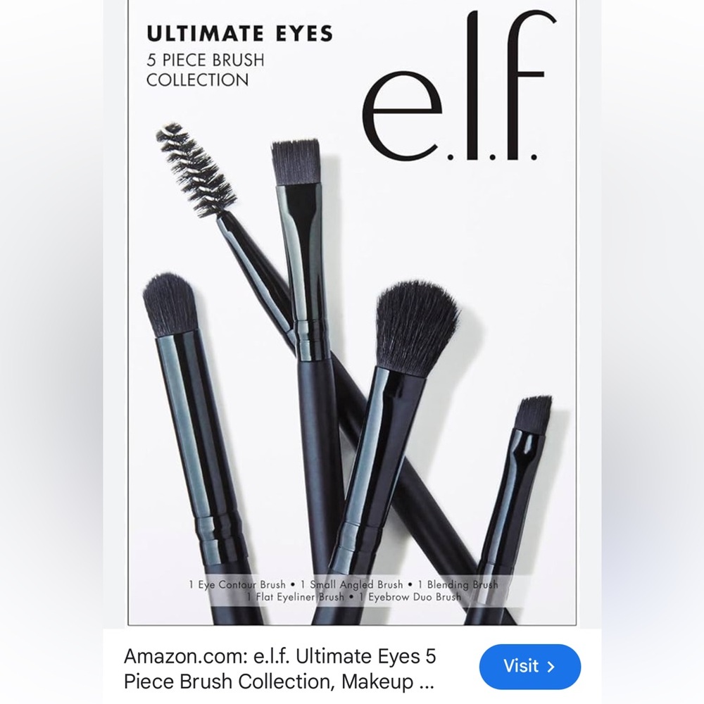 ELF Ultimate Eyes 5 Piece Brush Collection - Black